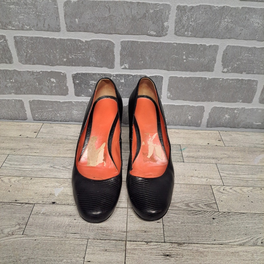 AQUATALIA Womens Leather Black Pumps Heels Size 9 Office Formal Wear Shoes